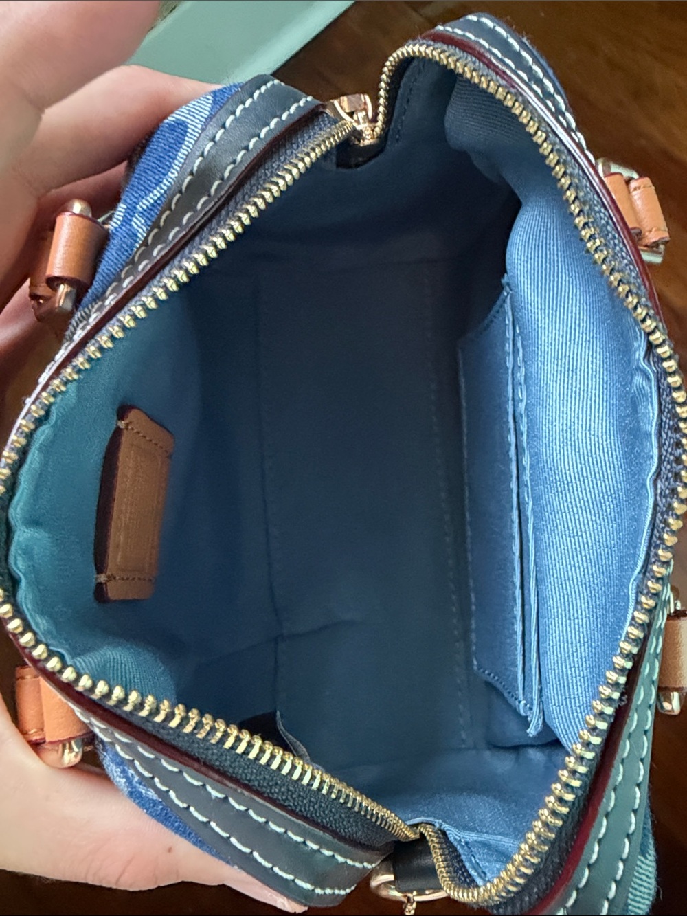 Coach Mini Denim Rowan Bag - Picture 3 of 6